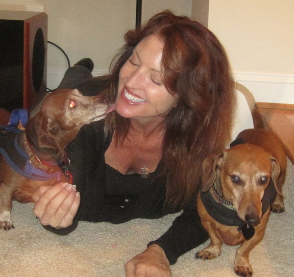 Catherine Black with dogs