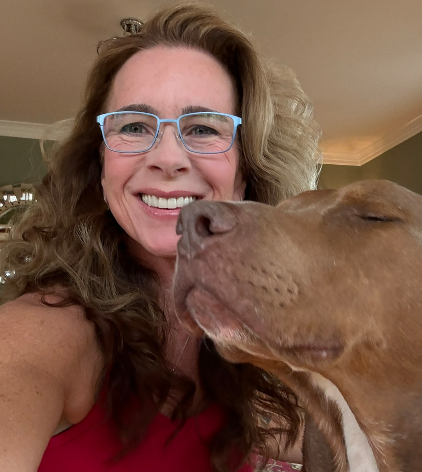 Sarah R with retriever